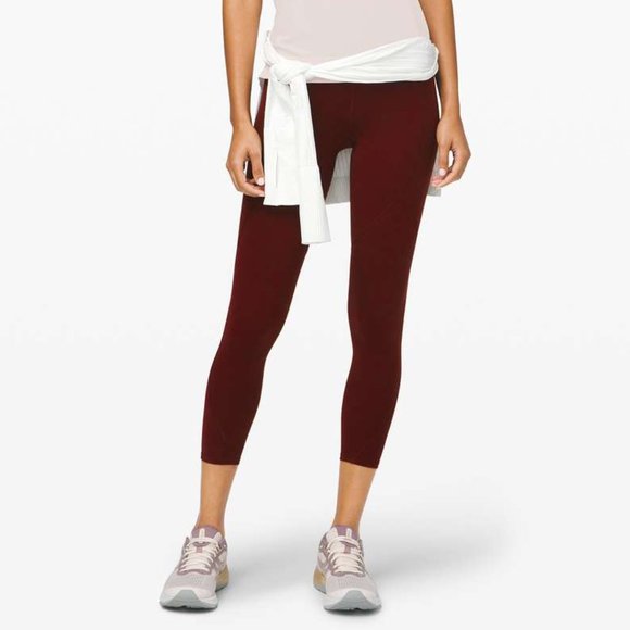 lululemon athletica Pants - NWT Lululemon To The Beat 24" Tight Garnet Everlux